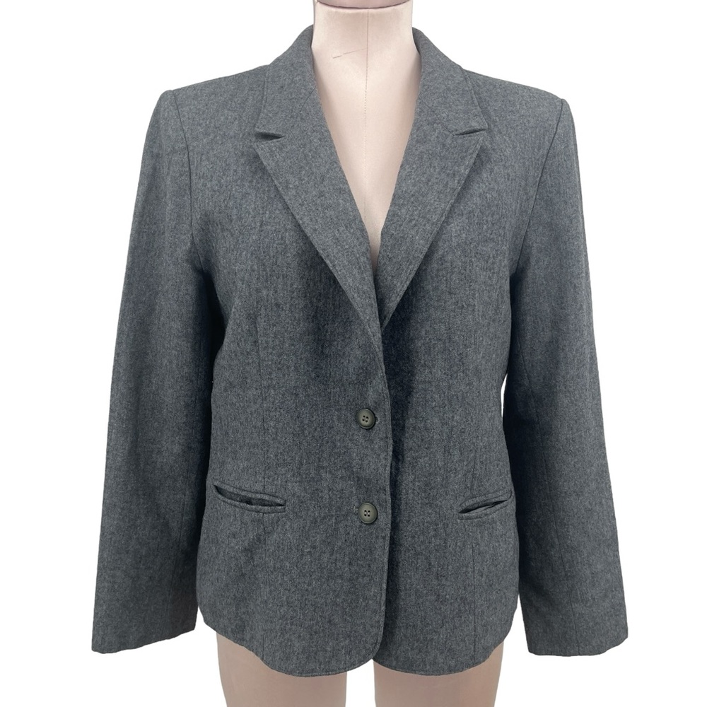 Pendleton Woolen Mills Womens 100% Pure Virgin Wool Grey Blazer Jacket Small